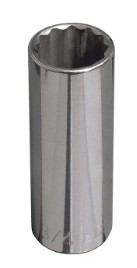 1/2" DEEP 12 POINT 1/2" DRIVE SAE SOCKET